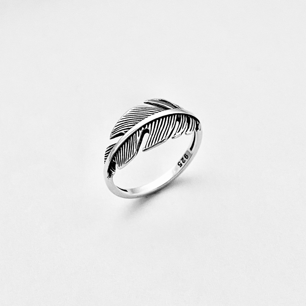 Sterling Silver Statement Feather Ring, Angels Wi… - image 8